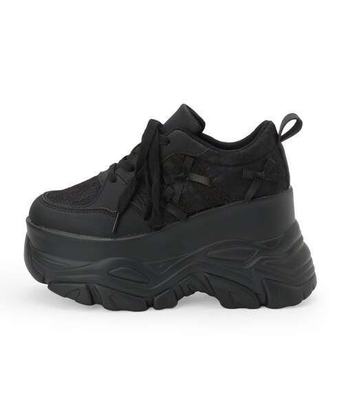 cs T&P（シーエスティーアンドピー）の「リボンレース 厚底スニーカー（スニーカー・レディース・ホワイト/ブラック・M/L/S/LL）」の21枚目の写真