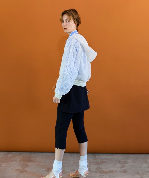 MAISON SPECIAL(メゾンスペシャル)の「Mini Skirt Layer Capri Pants/ミニスカートレイヤーカプリパンツ(その他パンツ・レディース・ブラウン/ブラック・38/36)」の5枚目の写真