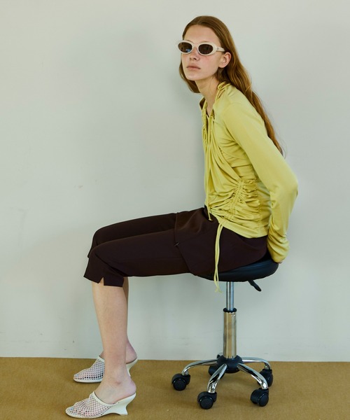 MAISON SPECIAL(メゾンスペシャル)の「Mini Skirt Layer Capri Pants/ミニスカートレイヤーカプリパンツ(その他パンツ・レディース・ブラウン/ブラック・38/36)」の11枚目の写真