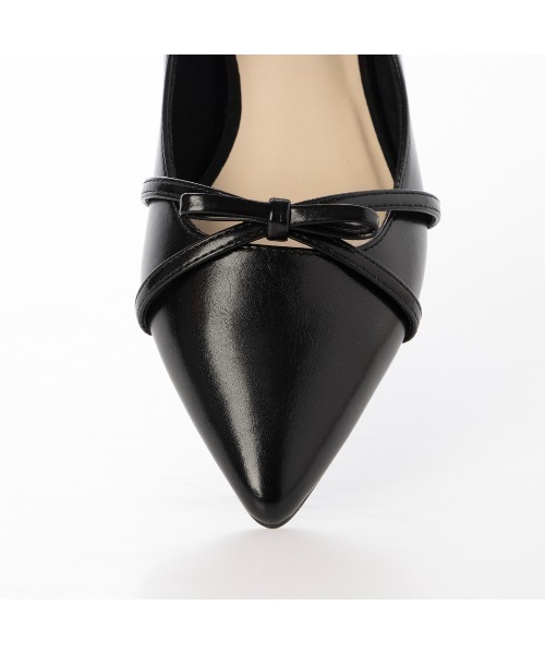 EVOL（イーボル）の「【ふかふか・クッション入り】ポインテッド2cmリボンパンプス JA5956（パンプス・レディース・ドット/ブラック/アイボリー/ピンク・22.0cm/22.5cm/23.0cm/23.5cm/24.0cm/24.5cm/25.0cm）」の18枚目の写真