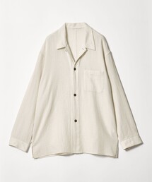 Steven Alan＞ コットンメッシュ チェック オープンカラー オーバー