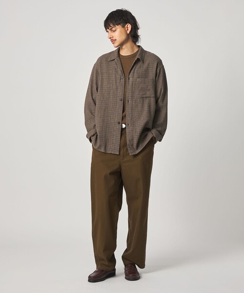 Steven Alan（スティーブンアラン）の「＜Steven Alan＞ コットンメッシュ チェック オープンカラー オーバー シャツ（シャツ/ブラウス・メンズ・ダークブラウン/ホワイト・XL/L/M/S）」の12枚目の写真