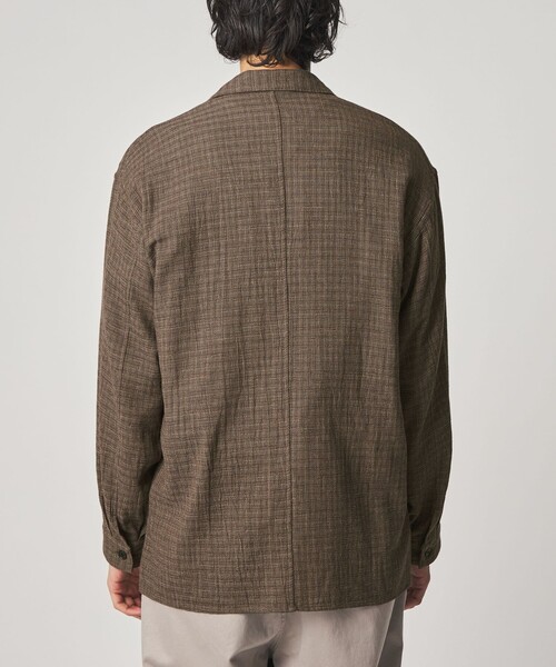 Steven Alan> コットンメッシュ チェック オープンカラー オーバー Steven Alan> コットンメッシュ チェック オープンカラー オーバー