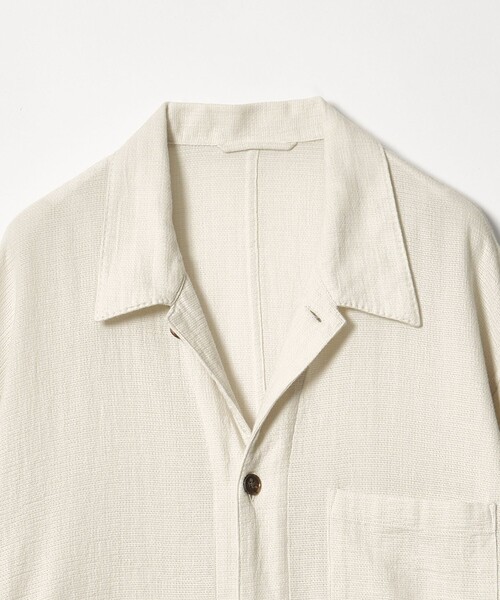 Steven Alan（スティーブンアラン）の「＜Steven Alan＞ コットンメッシュ チェック オープンカラー オーバー シャツ（シャツ/ブラウス・メンズ・ダークブラウン/ホワイト・XL/L/M/S）」の4枚目の写真