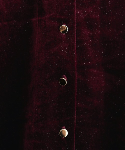 natural couture（ナチュラルクチュール）の「ラメベロアクルーネックカーディガン（カーディガン/ボレロ・レディース・ブラック/ブルーグレー/ピンクベージュ/ボルドー/ネイビー/オフホワイト・FREE）」の21枚目の写真