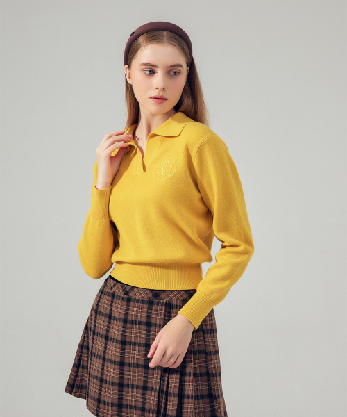 LORDLOAR(ロードロアル)の「シグニチャーカラー長袖ニットD/イエロー(ニット/セーター・レディース・その他・SMALL/MEDIUM/LARGE)」の1枚目の写真