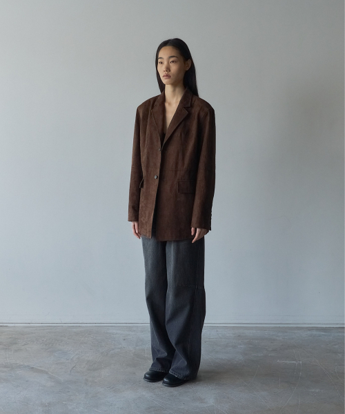LETOILE(レトワール)の「SUEDE BLAZER(テーラードジャケット・レディース・ブラウン・FREE)」の3枚目の写真