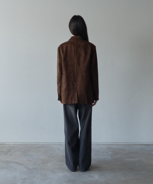 LETOILE(レトワール)の「SUEDE BLAZER(テーラードジャケット・レディース・ブラウン・FREE)」の4枚目の写真