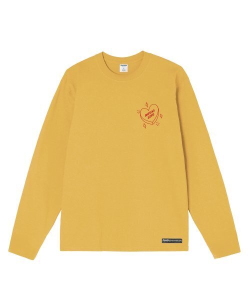 ROYALLIFE(ロイヤルライフ)の「RLL1103 ハートロゴロングスリーブ - イエロー(Tシャツ/カットソー・メンズ・イエロー・LARGE/X-LARGE)」の2枚目の写真