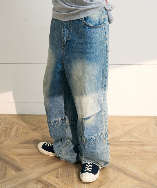 eastserviceshop（イーストサービスショップ）の「ワンポケットフラッシュデニムパンツ - ミッドブルー（デニムパンツ・レディース・その他・46/48/50）」の2枚目の写真