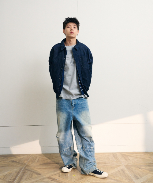 eastserviceshop(イーストサービスショップ)の「ワンポケットフラッシュデニムパンツ - ミッドブルー(デニムパンツ・レディース・その他・46/48/50)」の3枚目の写真
