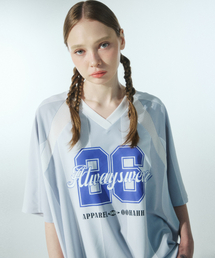 26 ST VネックTシャツ(グレー)