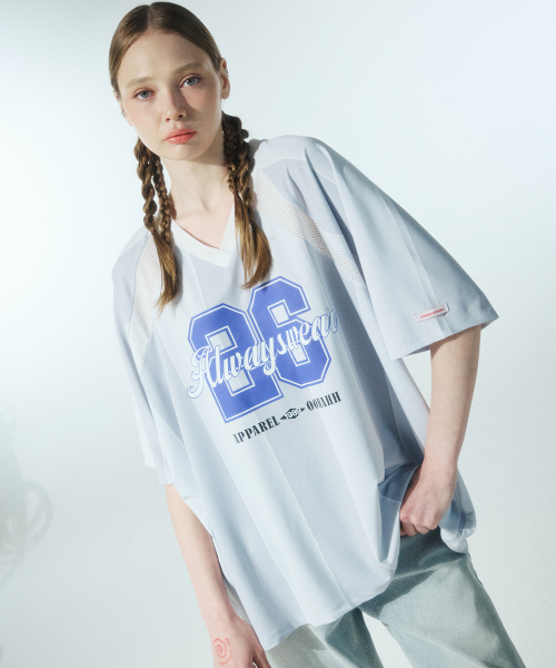 OOH-AHH(ウーアー)の「26 ST VネックTシャツ(グレー)(Tシャツ/カットソー・レディース・その他・FREE)」の2枚目の写真
