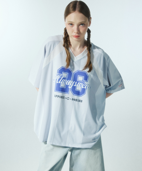OOH-AHH(ウーアー)の「26 ST VネックTシャツ(グレー)(Tシャツ/カットソー・レディース・その他・FREE)」の3枚目の写真