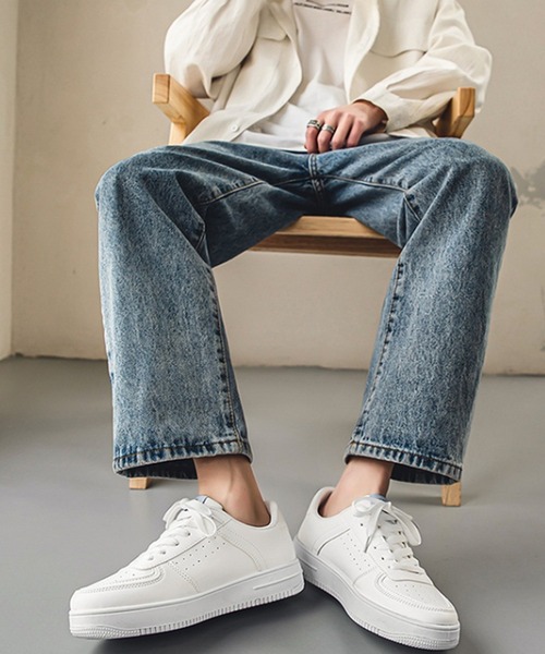WESTBOY(ウエストボーイ)の「シンプル 3.5cm 厚底 ボリュームソール ローカットスニーカー WO25W11SH02(スニーカー・メンズ・ホワイト・41/42/43/44)」の3枚目の写真