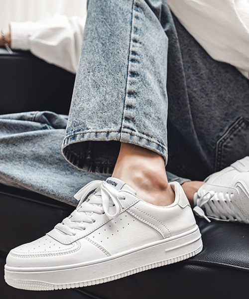 WESTBOY(ウエストボーイ)の「シンプル 3.5cm 厚底 ボリュームソール ローカットスニーカー WO25W11SH02(スニーカー・メンズ・ホワイト・41/42/43/44)」の7枚目の写真