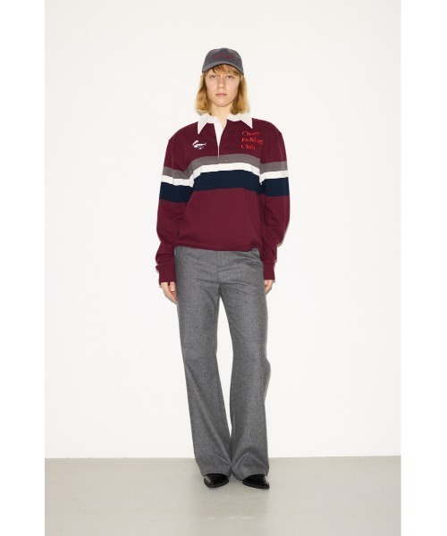 THROW by SLY（スローバイスライ）の「THROW Chaos Fishing Club RUGGER SH カオスフィッシングクラブ ラガーシャツ 秋服 冬服（Tシャツ/カットソー・レディース・ネイビー/バーガンディー・FREE）」の10枚目の写真