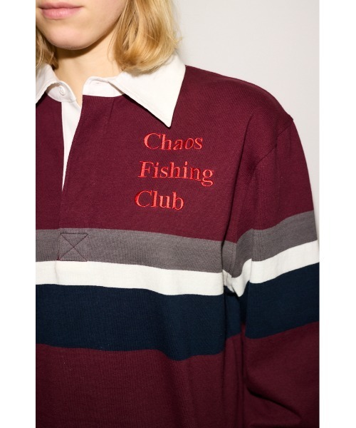 THROW by SLY（スローバイスライ）の「THROW Chaos Fishing Club RUGGER SH カオスフィッシングクラブ ラガーシャツ 秋服 冬服（Tシャツ/カットソー・レディース・ネイビー/バーガンディー・FREE）」の16枚目の写真