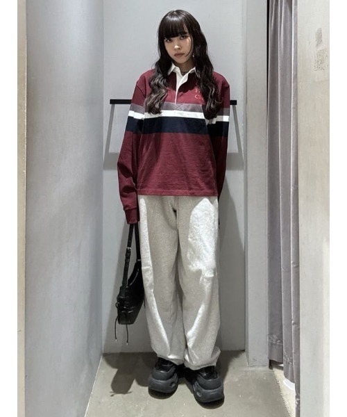 THROW by SLY（スローバイスライ）の「THROW Chaos Fishing Club RUGGER SH カオスフィッシングクラブ ラガーシャツ 秋服 冬服（Tシャツ/カットソー・レディース・ネイビー/バーガンディー・FREE）」の20枚目の写真