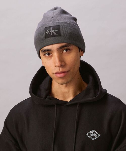 ビーニー - モノグラムパッチニットキャップ（ニットキャップ/ビーニー