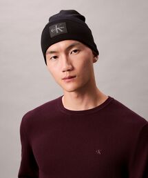 Calvin Klein（カルバン・クライン）の「ビーニー - モノグラムパッチニットキャップ（ニットキャップ/ビーニー）」