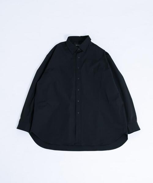 EKAL（エカル）の「SOLOTEXツイルレギュラーカラーシャツ（シャツ/ブラウス・メンズ・ブラック/ネイビー・MEDIUM/LARGE）」の2枚目の写真