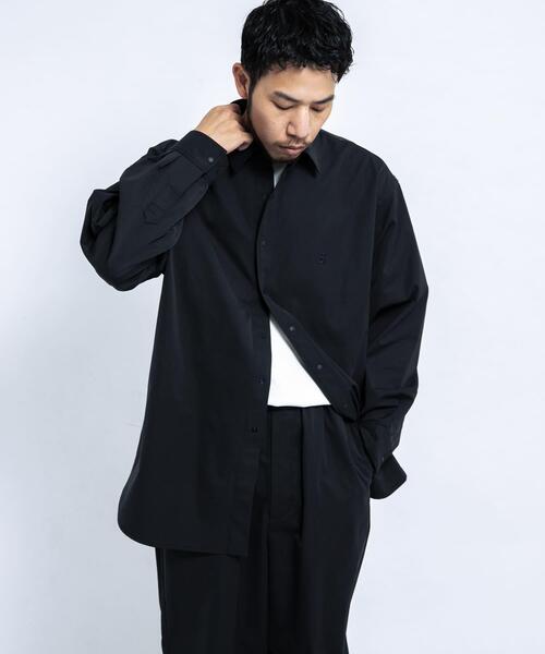 EKAL（エカル）の「SOLOTEXツイルレギュラーカラーシャツ（シャツ/ブラウス・メンズ・ブラック/ネイビー・MEDIUM/LARGE）」の5枚目の写真