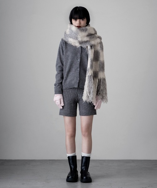 etoll.（エトル）の「起毛チェックマフラー（マフラー・レディース・グレー/ブルー/ベージュ・FREE）」の11枚目の写真