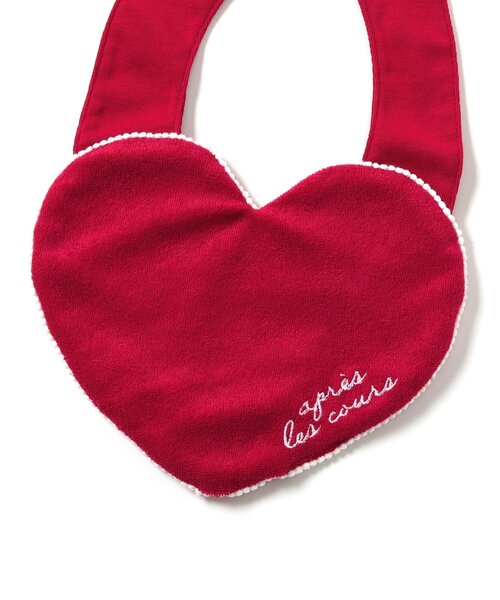 apres les cours（アプレレクール）の「ハートモチーフスタイ（スタイ/よだれかけ・キッズ・レッド・90）」の9枚目の写真