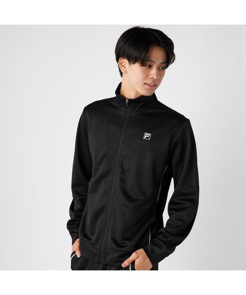 FILA（フィラ）の「FILA フィラ スポーツ 軽量 パイピング ジャージ ジャケット（ジャージ・メンズ・ブラック/チャコールグレー/ネイビー・M/L/LL）」の2枚目の写真