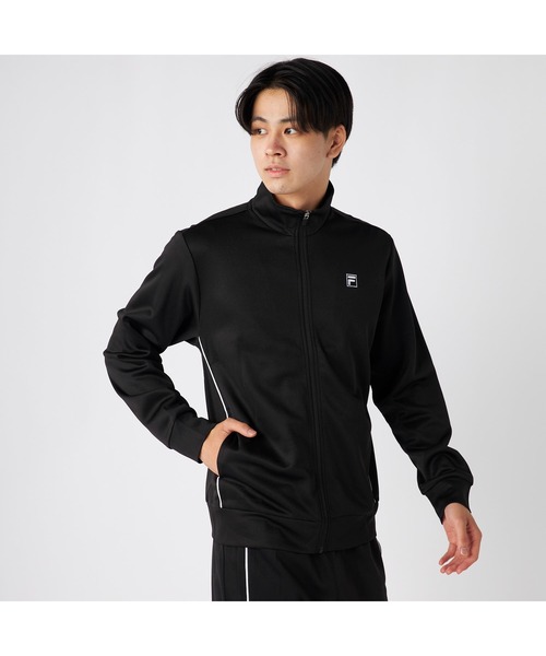 FILA（フィラ）の「FILA フィラ スポーツ 軽量 パイピング ジャージ ジャケット（ジャージ・メンズ・ブラック/チャコールグレー/ネイビー・M/L/LL）」の4枚目の写真