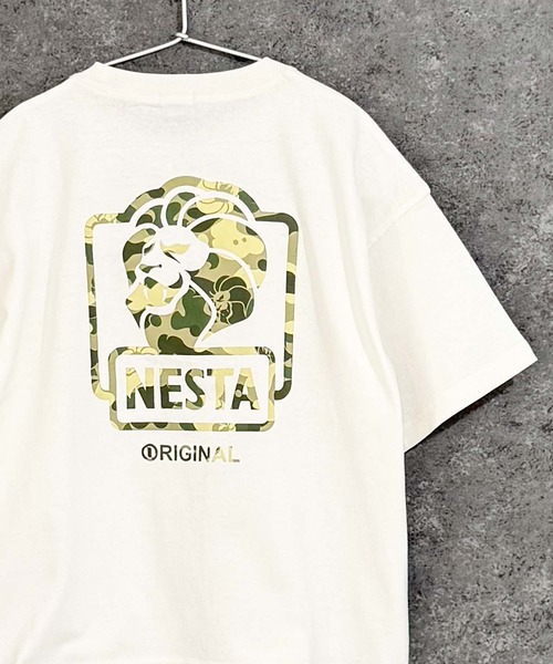 NESTA BRAND（ネスタブランド）の「【NESTA BRAND/ネスタブランド】オーバーサイズ Tシャツ（Tシャツ/カットソー・キッズ・ホワイト系その他/ホワイト系その他3/グレー系その他2/チャコール/ベージュ/ネイビー/ブルー系その他/オフホワイト/ホワイト系その他2/ブラック系その他/ブラック系その他3/杢グレー/ダークグリーン/ブラック/ブラック系その他2/グレー系その他・110/120/130/140/150/160）」の4枚目の写真