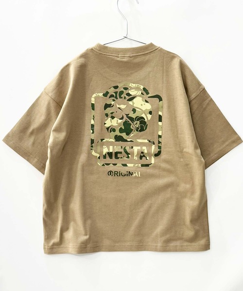 NESTA BRAND（ネスタブランド）の「【NESTA BRAND/ネスタブランド】オーバーサイズ Tシャツ（Tシャツ/カットソー・キッズ・ホワイト系その他/ホワイト系その他3/グレー系その他2/チャコール/ベージュ/ネイビー/ブルー系その他/オフホワイト/ホワイト系その他2/ブラック系その他/ブラック系その他3/杢グレー/ダークグリーン/ブラック/ブラック系その他2/グレー系その他・110/120/130/140/150/160）」の18枚目の写真