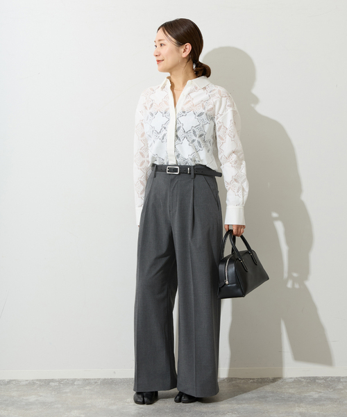 JOURNAL STANDARD（ジャーナルスタンダード）の「2WAYトロスラックス（スラックス・レディース・チャコールグレー/ブラック/ネイビー・36/38）」の5枚目の写真