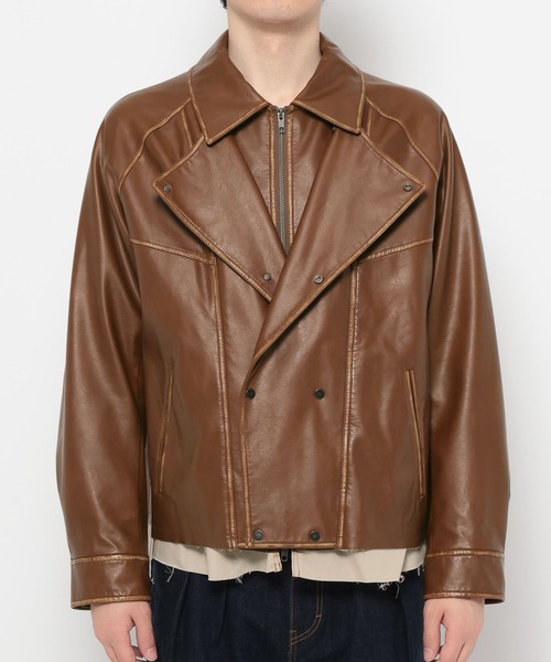 HARE（ハレ）の「レイヤードトレンチブルゾン(HARE)（ブルゾン・メンズ・ブラック・FREE）」の22枚目の写真