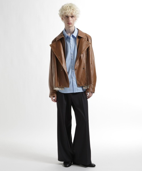 HARE（ハレ）の「レイヤードトレンチブルゾン(HARE)（ブルゾン・メンズ・ブラック・FREE）」の6枚目の写真