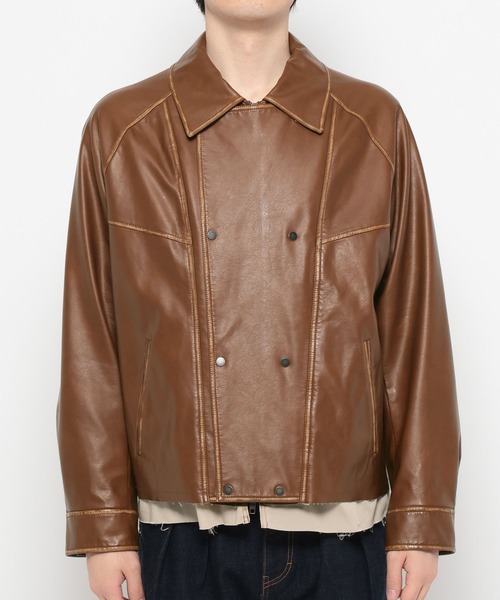 HARE（ハレ）の「レイヤードトレンチブルゾン(HARE)（ブルゾン・メンズ・ブラック・FREE）」の12枚目の写真