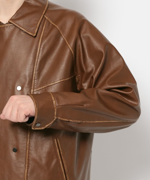 HARE（ハレ）の「レイヤードトレンチブルゾン(HARE)（ブルゾン・メンズ・ブラック・FREE）」の17枚目の写真