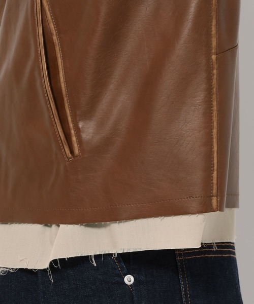 HARE（ハレ）の「レイヤードトレンチブルゾン(HARE)（ブルゾン・メンズ・ブラック・FREE）」の19枚目の写真