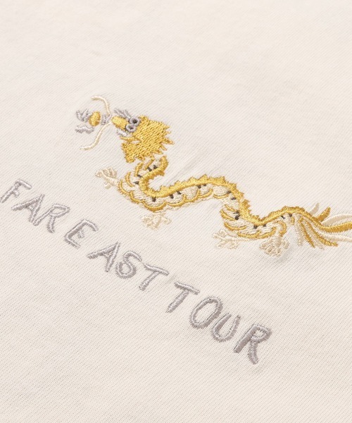 KRIFF MAYER（クリフメイヤー）の「ヴィンテージライク スーベニア龍刺繍スカTEE / 異素材サテン切替 ビッグシルエット（Tシャツ/カットソー・メンズ・チャコール/グレー/オフホワイト・X-LARGE/LARGE/MEDIUM）」の16枚目の写真