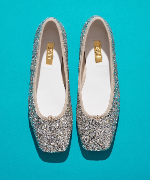 GRISE（グリーズ）の「《追加》GRISEスクエアグリッターフラット（その他シューズ・レディース・ネイビー/オレンジ/シルバー・22.5cm/22cm/25cm/24.5cm/23.5cm/23cm/24cm）」の3枚目の写真