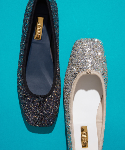 GRISE（グリーズ）の「《追加》GRISEスクエアグリッターフラット（その他シューズ・レディース・ネイビー/オレンジ/シルバー・22.5cm/22cm/25cm/24.5cm/23.5cm/23cm/24cm）」の6枚目の写真