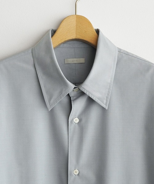 WYM LIDNM（ウィム バイ リドム）の「MICRO SPAN BASIC SHIRT（シャツ/ブラウス・メンズ・チャコール/ナチュラル/サックスブルー/グレイッシュブルー・S/L/M）」の21枚目の写真