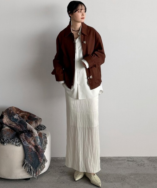 WYM LIDNM（ウィム バイ リドム）の「MICRO SPAN BASIC SHIRT（シャツ/ブラウス・メンズ・チャコール/ナチュラル/サックスブルー/グレイッシュブルー・S/L/M）」の5枚目の写真