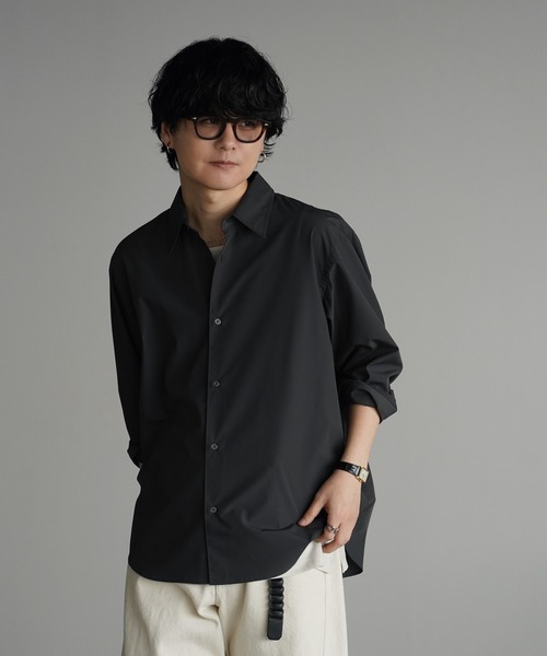WYM LIDNM(ウィム バイ リドム)の「MICRO SPAN BASIC SHIRT(シャツ/ブラウス・メンズ・チャコール/ナチュラル/サックスブルー/グレイッシュブルー・S/L/M)」の22枚目の写真