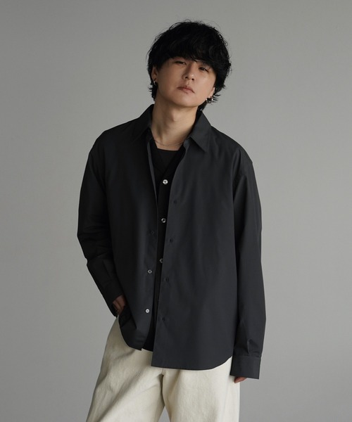 WYM LIDNM(ウィム バイ リドム)の「MICRO SPAN BASIC SHIRT(シャツ/ブラウス・メンズ・チャコール/ナチュラル/サックスブルー/グレイッシュブルー・S/L/M)」の20枚目の写真