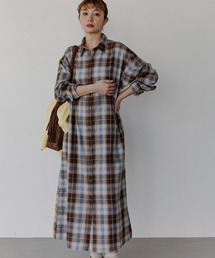 BAYFLOW | [アップデートして登場!!]チェックシャツワンピース(シャツワンピース)