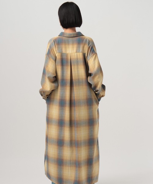 BAYFLOW（ベイフロー）の「[アップデートして登場!!]チェックシャツワンピース（シャツワンピース・レディース・ブラック/イエロー/ブルー/ブラウン・FREE）」の8枚目の写真