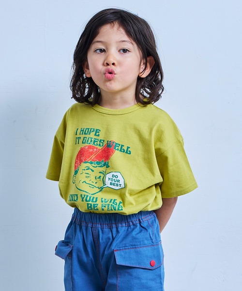 Life Support Products(ライフサポートプロダクツ)の「【COTTON from U.S.A】プリントTシャツ(Tシャツ/カットソー・キッズ・ブルー/オフホワイト/ブラック/アイボリー/チャコール/ミント/ラベンダー/イエロー・80/90/95/100/110/120/130/140/150)」の8枚目の写真