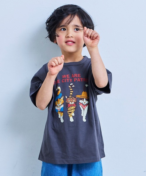 Life Support Products(ライフサポートプロダクツ)の「【COTTON from U.S.A】プリントTシャツ(Tシャツ/カットソー・キッズ・ブルー/オフホワイト/ブラック/アイボリー/チャコール/ミント/ラベンダー/イエロー・80/90/95/100/110/120/130/140/150)」の5枚目の写真